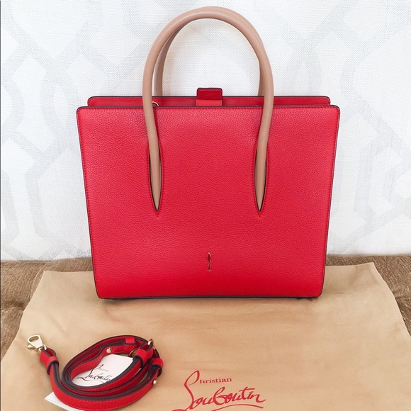 Sold Christian Louboutin Paloma Medium Red Tote - Picture 4 of 8